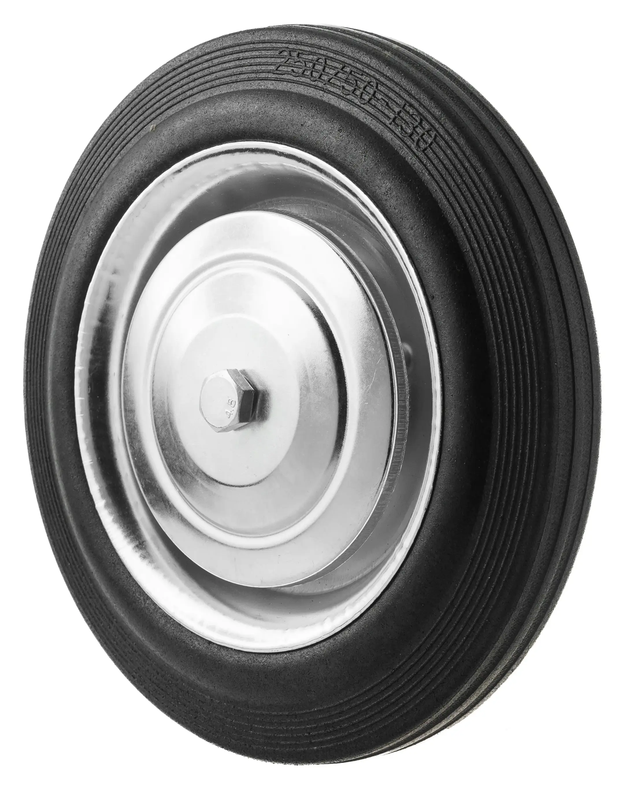 Промышленное колесо без крепления 250 мм (черная резина, роликоподшипник) - C 85
