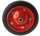 Промышленное литое колесо, диаметр 310 мм, металлический обод, симметричная ступица, роликовый подшипник, отвестие под ось 20мм - SR 2500